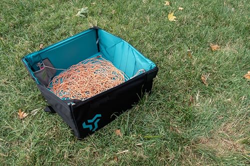 Notch Throwline Folding Popbox holds 2 Throwbags and Throwline (99445) | Color-coded Inner Pockets, Spring-Loaded Corners, Pinch, Press and Fold Closure, Carry Handle, Aluminum Buckle