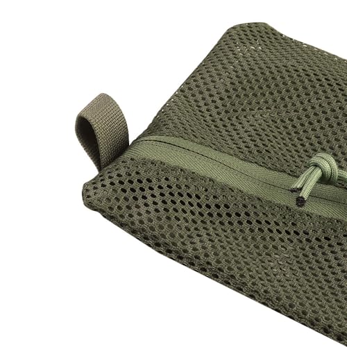 Tactical Mesh Pouch Insert, Modular Utility Admin Pockets Travel Organizer EDC Zipper Pouch 6X12,12X12 - color: RG, size: 6"x12"