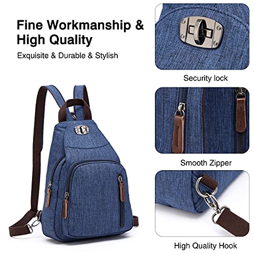 FANDARE Retro Sling Chest Backpack Multipurpose Crossbody Shoulder Bag - color: Gray