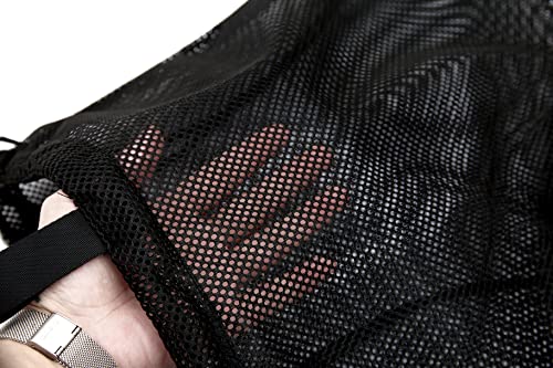 Palmhomee Pack of 4 Mesh Drawstring Bag String Bag for Sports Climbing Gym Laundry Seashell Toy Beach and Hunting (Mixed 2 Sizes)