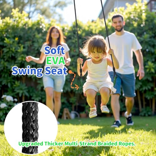 5-in-1 Metal Backyard Swing Set for Kids Outdoor Playground Equipment | 43" Platform Swing & Belt Seat, Climbing Rope Ladder, Rigid Ladder, Basketball Hoop, Enjoy Park-Style Fun Right At Home