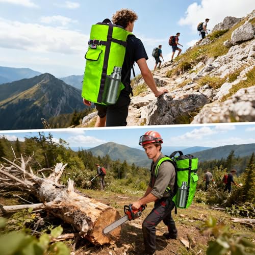 Climbing Rope Bag,Large Capacity Arborist Tree Rope Storage Bag,Waterproof Outdoor Rock Climbing Gear Bag - color: Green