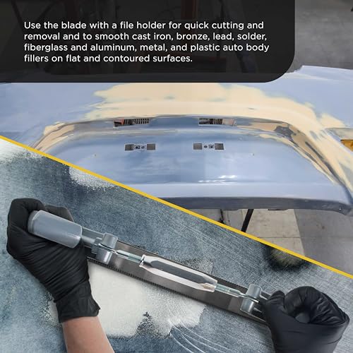 Dura-Gold 14" Flexible Flat Bastard File Blade, Double-Sided with 9 Teeth Per Inch, Pack of 2 - Mounting Holes for Adjustable Body File Holder, for Shaping, Smoothing and Filing Contoured Surfaces - style: Blades