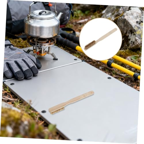 SHINEOFI Rock Climbing Chalk Brush Rock Cleaner with Ergonomic Wood Handle and Hard Boar Bristles, Rapid Drying for Bouldering and Mountaineering Gear in Humid Environments