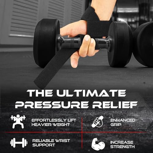 BEAST RAGE Lifting Wrist Straps for Weightlifting, Straps Gym Grip Power Workouts Lifting Straps Padded Neoprene & Premium Cotton Men Women, Deadlift Bodybuilding Exercise Lifting Straps - color: Jet