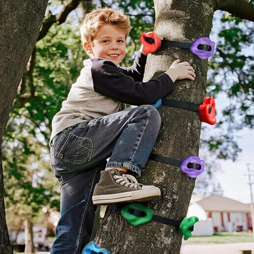 Outdoor Play Equipment with 6 Ratchet Straps | Obstacle Course Training Boys Girls Children Family Climber Backyard Adventure Outdoor Gym Yard Lawn