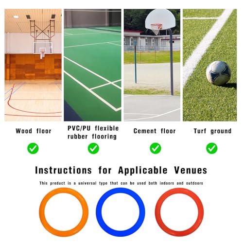 Colorful Anti Slip Safety Agile Ring Speed Ring 3 PCs Speed and Agility Training Equipment Basketball Training Equipment Sports Agility Training Skill Improvement Equipment - color: Mixed 2