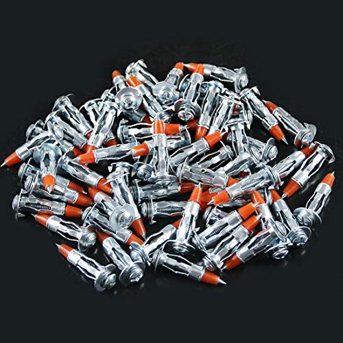 Glarks 60Pcs Heavy Duty 1/8 inch 35MM Zinc Plated Steel Molly Bolt Drive Hollow Drive Wall Anchor Screws Set (1/8SDx35MM) - size: 1/8SDx35mm