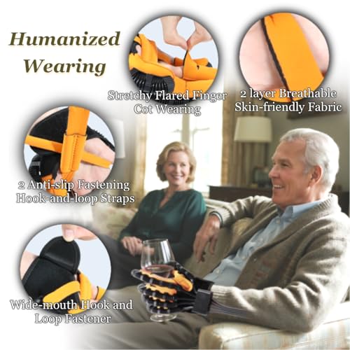 9th Generation Upgrade Rehabilitation Robot Gloves for Stroke Recovery – Hand Weakness & Hemiplegia Home Physical Therapy Device with Mirror Training & Multi-Mode (Right Hand, L) - size: Right Hand, L