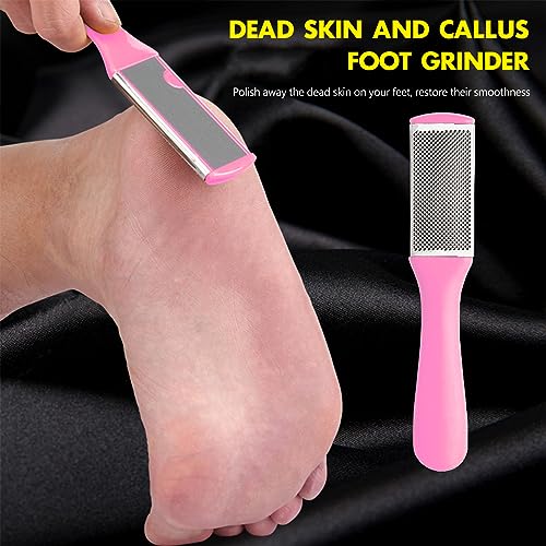 4 Pcs Pedicure Foot Files Callus Remover with Double Sided Feet Rasp for Dead Skin - Professional Foot Care Tools to Removes Hard Skin Corns for Dry and Wet Feet