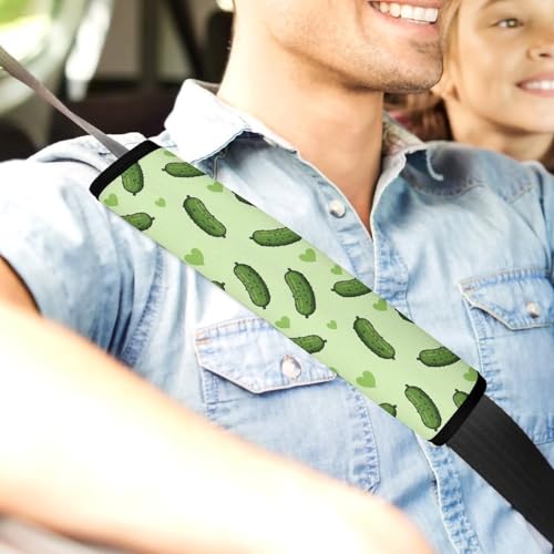 2 Pack Pickles Car Seat Belt Pad Soft Padded Harness Pads Strap for Child, Car Seats Pushchair Strollers High Chair Pushchair, Anti-Slip Pad - color: Pattern 813