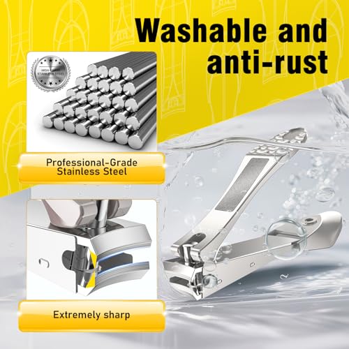 Nail Clipper Set,Premium Stainless Steel Fingernail and Toenail Clipper Cutters with Nail File and Catcher, Sharp Effortless Nail Clippers Tools for Men & Women - size: Gold 2Pcs