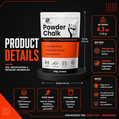 Loose Climbing Chalk for Rock Climbing & Bouldering - size: 120g