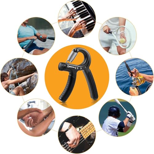 2 Pack Hand Grip Strengthener, Grip Strength Trainer, Adjustable Resistance 11-132Lbs (5-60kg)