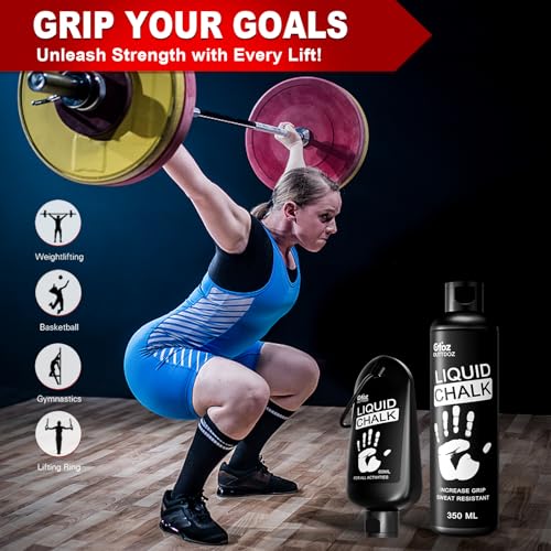 Pro Grade Liquid Chalk 2 oz or 12 oz Mess-Free Gym Chalk for Weightlifting, Gymnastics, Rock Climbing, Dancing, Dries in Seconds - style: 2 Oz - 2 Pack