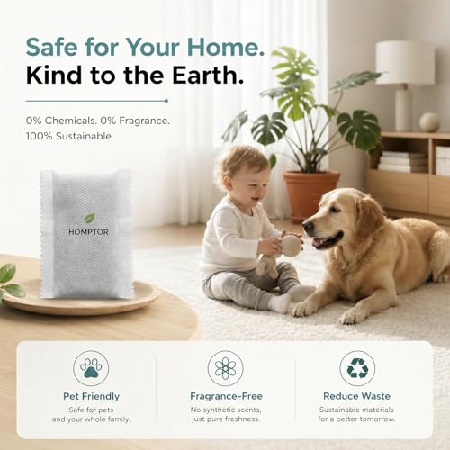 Unscented Odor Eliminator Pouches for Trash Cans and Diaper Pails | 8-Pack; Lasts Up to 1 Year; Compatible with Diaper Genie and Munchkin; for Shoes and Gym Bags; Better Than Baking Soda