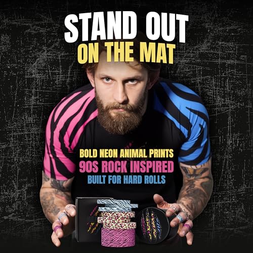 Bighorn Athletics × Adam Wardziński Mat Animal Tape Kit, Neon Wild Set | Special edition set with 7 rolls of bold printed finger & sports tapes in a tin holder. Residue-free Zinc oxide adhesive. - color: Neon Wild