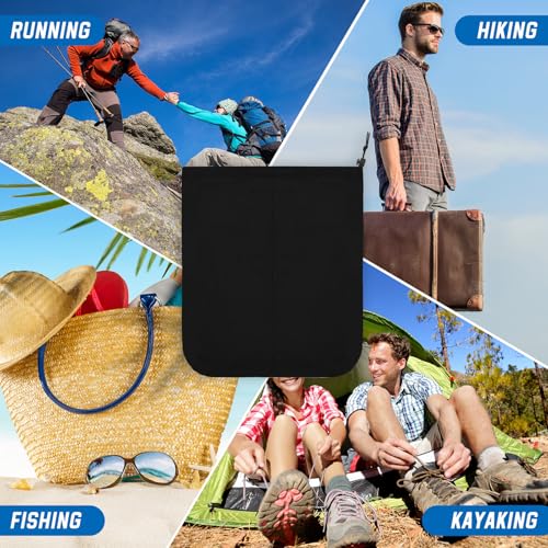 4 Pcs Travel Shoe Bags Spandex Shoes Pouch with Interior Divider and Drawstring for Women Men Luggage Packing (Black) - color: Black