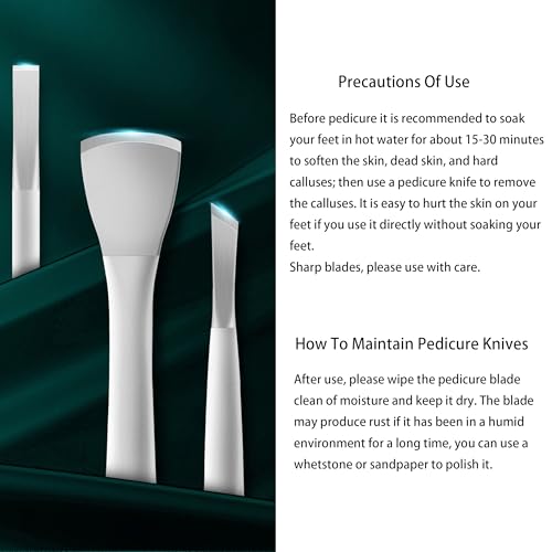 Pedicure Knife For Feet Professional Callus Knife Ingrown Toenail Knives Foot Care Tools Dead Skin Removal Nail Scraper File (Pedicure Knife (Silvery)) - size: Pedicure Knife (Silvery)