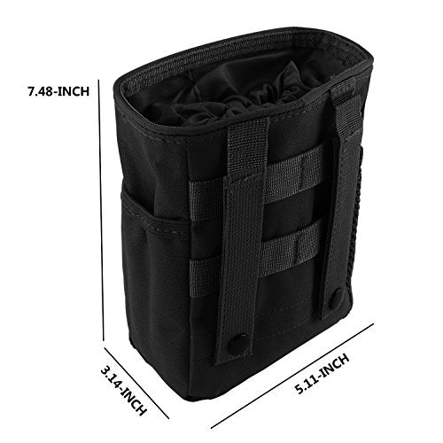 Drawstring Highend Rock Climbing Chalk Bag with a Carabiner Different Pockets for Climbing Bouldering, Gymnastics, Gym Pouch, Cross Fit and Lifting - color: Black