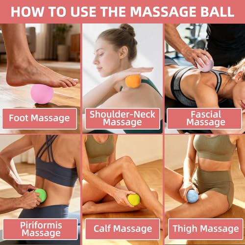 Lacrosse Ball 2 Pack for Myofascial Release Green Yellow | Firm rubber, 2.5"; trigger point, PT aid; clinic, gym, travel recovery - color: Green and Yellow