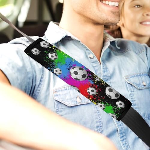2 Piece Universal Soft and Comfortable Seat Belt Shoulder Pad for Kids, Most Cars, Black Soccers Seat Belt Covers Cushion, Neck and Shoulder Support - color: Pattern 1122