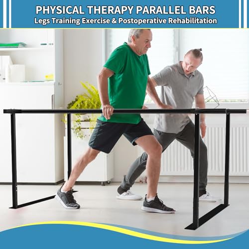 Physical therapy parallel bars, Walking assist bar for rehab & walking balance issues, Adjustable height & width (6FT) - size: 6FT