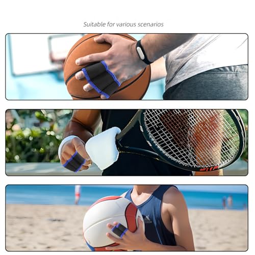 Finger Guards Protections Gear for Impacts Absorption During Highly Intensity Training for Basketball Climbing Training Fabric Finger Sleeves - color: Three fingers