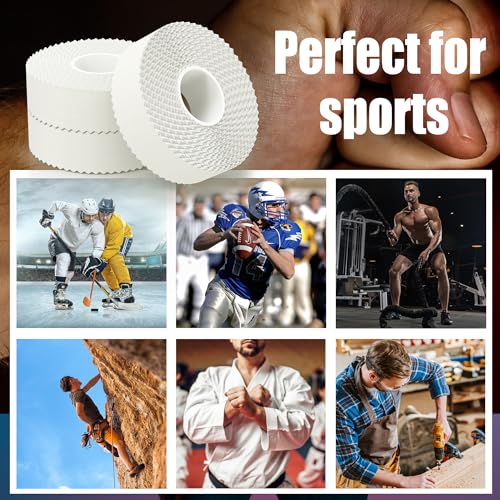 Finger Tape - 6 Rolls 0.5'' 30' Athletic Tape Sports Finger Protectors Toe Thumb Bandage Tape, Waterproof & Sticky Sports Tape Athletic for Power Support to Jiu Jitsu, Hockey, BJJ, Climbing, Rock