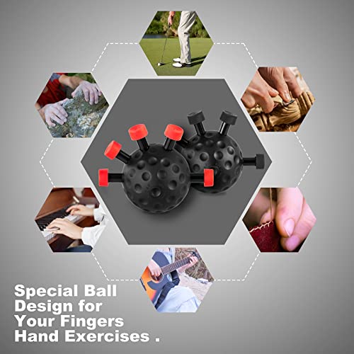Ultimate Finger Hand Strengthener Grip - Adjustable Resistance Hand Balls Gripper Exerciser Strength Trainer for Forearm Guitar Training Musician Rock Climbing Therapy (Pro Plus, Black/Black)