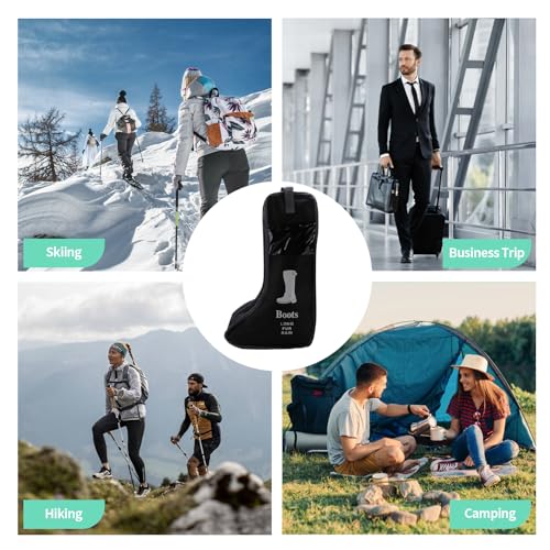 Portable 2 Pack Boots Storage,Tall Boots Storage/Protector Bag | Boots Cover (Black)