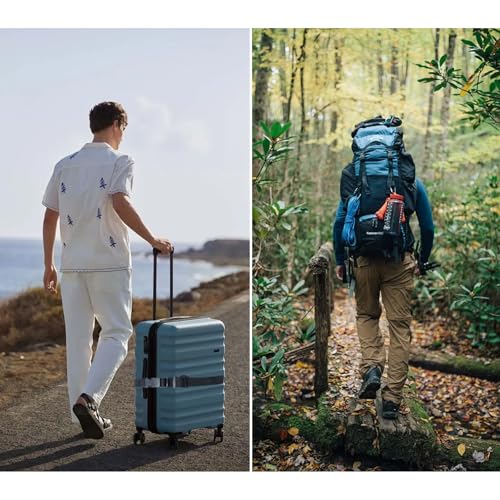 Utility Straps with Quick Release Buckle, Adjustable Nylon Travel Belt TSA Approved, Backpack Accessory Strap, Travel Accessories 4 Pack