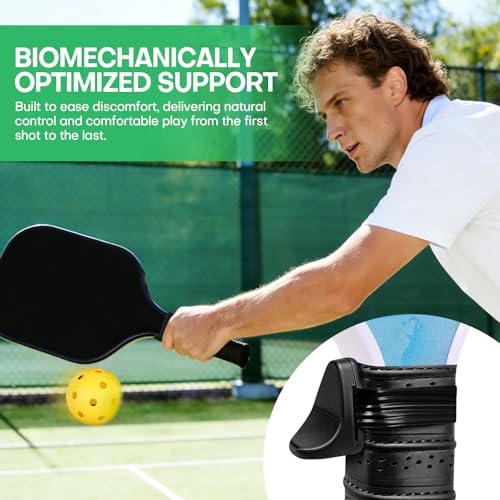 Pickleball Paddle Grip Insert, Ergonomic Finger Rest for Enhanced Control & Stable Grip, Fits Most Standard Pickleball Paddles, Pickleball Paddle Accessory 2PCS - color: black
