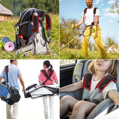 ZINZ 2-Pack Universal Shoulder Pad with Ultra Thick Cushion for Bag Luggage Bag Crossbody, Plus Long & Anti-Slip & Breathable,Black-Wine Edge - color: Black-Wine edge