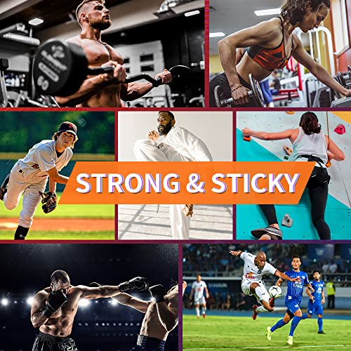 1.5" 90 Feets Athletic Tape - Sport Tape - Medical Tape - Ankle Tape Strong Easy Tear NO Sticky Residue for Wrist Arms Legs Baseball Soccer Football Golf Climbing Boxing Hockey Stick Bat