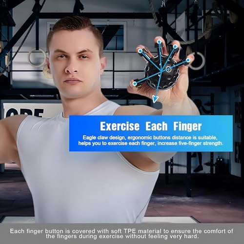 Adjustable Finger Grip Strengthener, Hand Grip Strength Trainer, Finger Exerciser Grip Tool for Forearm, Wrist, Hand Muscle Training – for Athletes, Climbers, Rehab, Guitar, Rock Climbing - color: Black+pink