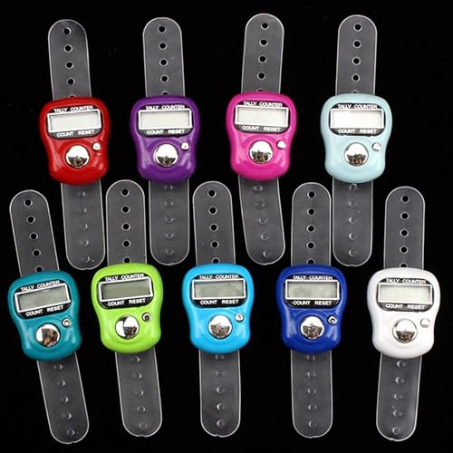 Clicker Counter - Hand Counter Clicker | Electronic Finger Counter with Digital Display | Portable Number Clicker Counter for Golf | Adjustable Resettable Finger Tally Counter for Lap Crochet Coaching