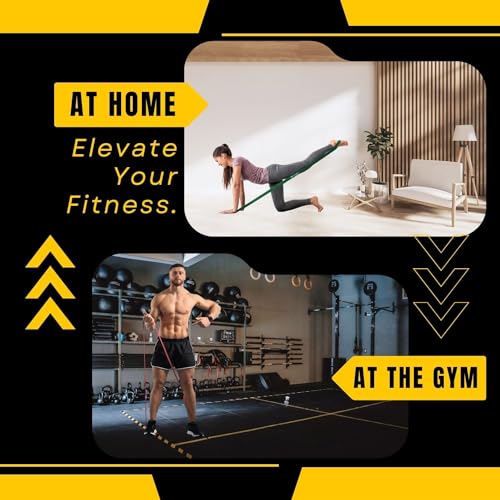 PrimaFit Resistance Bands - Workout, Gym & Pull Up Assistance Bands - Dumbbell Alternative, Stretching - For Men & Women