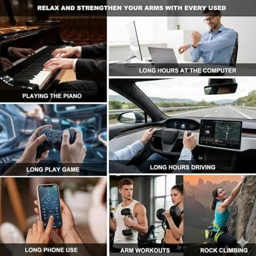 Auto-Start Wrist Power Gyro Ball with Counter & LED, Hand Grip Strength Trainer, Forearm Strengthener, Wrist Exerciser for Arm, Shoulder Relief, Gyroscopic ball for Athletes, Office & Rehab