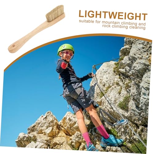 Abaodam Rock Climbing Brush with Ergonomic Handle Durable Boar Hair Bristles for Cleaning of Holds Lightweight Portable for Bouldering and Climbing