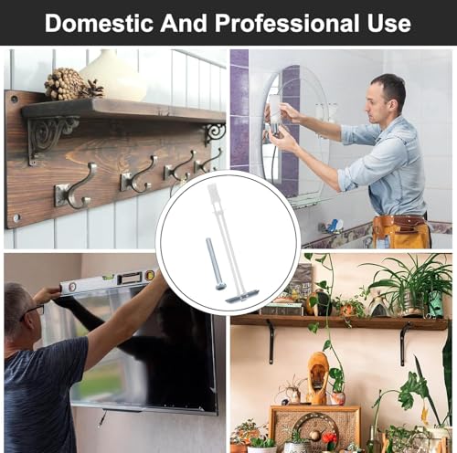 Drywall Anchor with Included Bolts for 3/16”-24, Heavy Duty Hollow Drywall Anchors for TV Mounting Kit, Stainless Steel Hollow Wall Anchors Holds up to 240 lbs Each in 1/2-in Drywall-10 Pack - size: 3/16"-24:Pack of 10