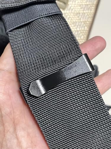 TACNEX Tactical Backpack Strap Clip Webbing Keeper Holder MOLLE Belt Hook Retainer Harness/Sling/Bag/Military Strap Stays - color: Black, size: 2"