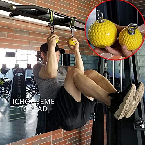2 Piece Training Balls with Ball Grip Wooden Balls for Climbing Training, Forearm Training for Increased Grip Strength for Climbers.