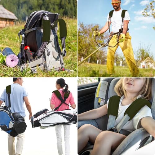 ZINZ 2-Pack Universal Shoulder Pad with Ultra Thick Cushion for Bag Luggage Bag Crossbody, Plus Long & Anti-Slip & Breathable,Army Green - color: Army Green