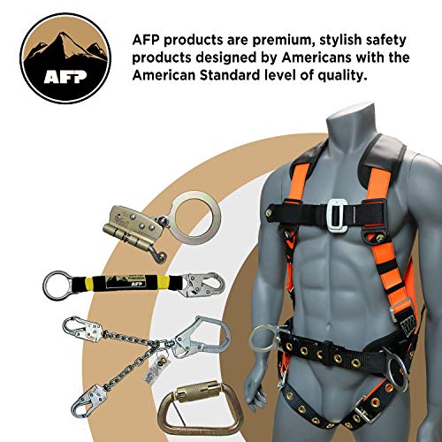 AFP Self-Locking Rope Grab with 2.25 inch Connecting Eye, used with 5/8’’ Lifeline Rope, For Construction, Climbing, Fall-Protection, 310 lb. Capacity (OSHA/ANSI Compliant) - color: Gold
