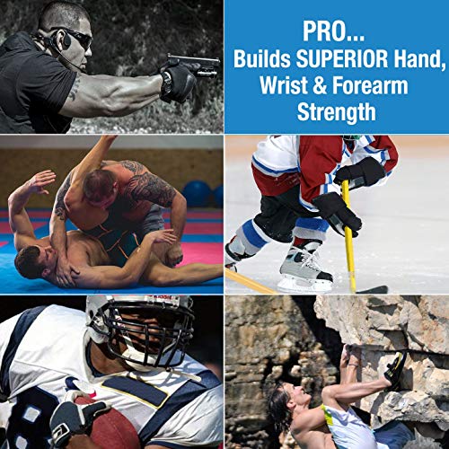 Prohands PRO Hand Exerciser, Finger Exerciser (Hand Grip Strengthener), Spring-Loaded, Finger-Piston System, Isolate and Exercise Each Finger - color: Blue, Red, Black, Gray, Orange - Pro, size: Set of Five (Light/Medium/Heavy/X-Heavy/XX-Heavy)