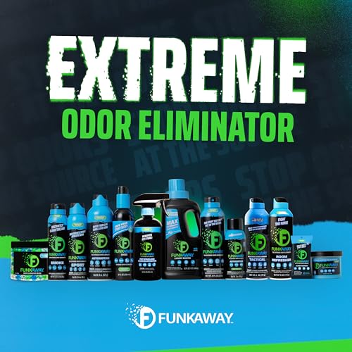 FunkAway Extreme Military Grade Odor Eliminating AeroSpray, 6 oz., Odor Eliminating Spray Designed for First Responders, Removes Sweaty, Musty, Smoke and Pet Odors