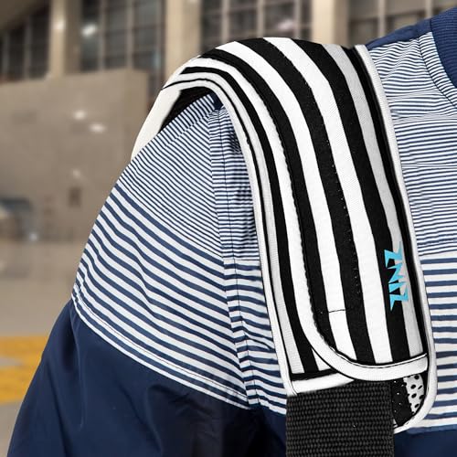 Ultra Thick & Breathable Universal Shoulder Pad Cushion for Bag - Long & Comfort - color: Black&white