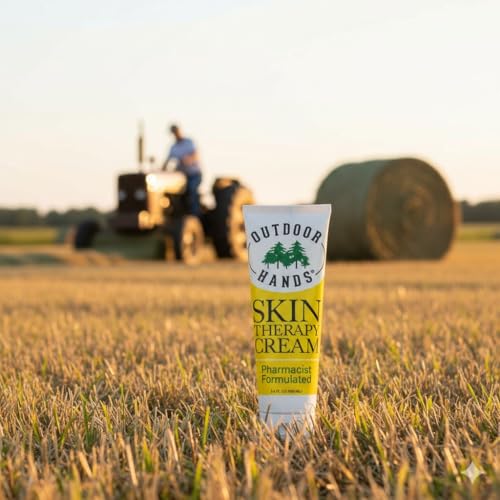 Outdoor Hands Skin Therapy Cream – 3.4 oz – Pharmacist-Formulated Hand Cream with Organic Oils & Botanical Extracts – Helps Repair Cracked, Chapped & Dry Skin