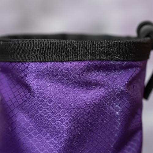 Adjustable Chalk Bag, Waterproof Magnesia Sack with Belt Climbing Chalk Bag Magnesia Powder Pouch for Mountaineering Sports Fitness - color: Purple
